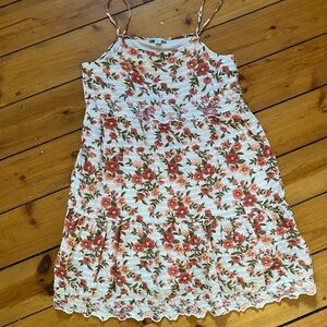 American Eagle boho sunDress in rust and peach floral size medium